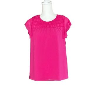 Calvin Klein Flutter Sleeve Blouse